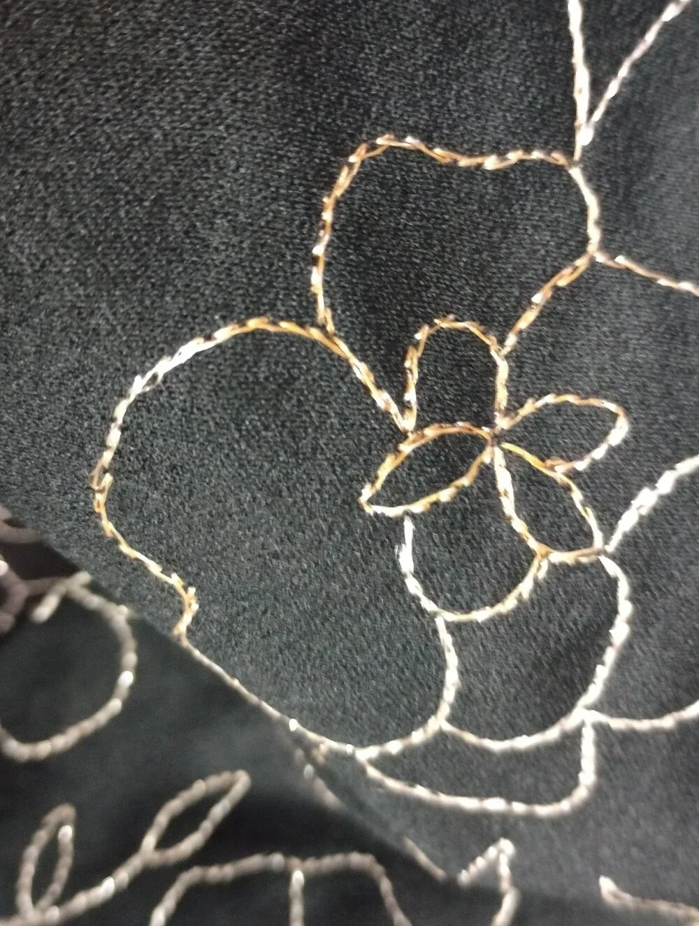 Vintage 90s Rampage Silver Floral Embroidered Mini Skirt Whimsigoth Witchy